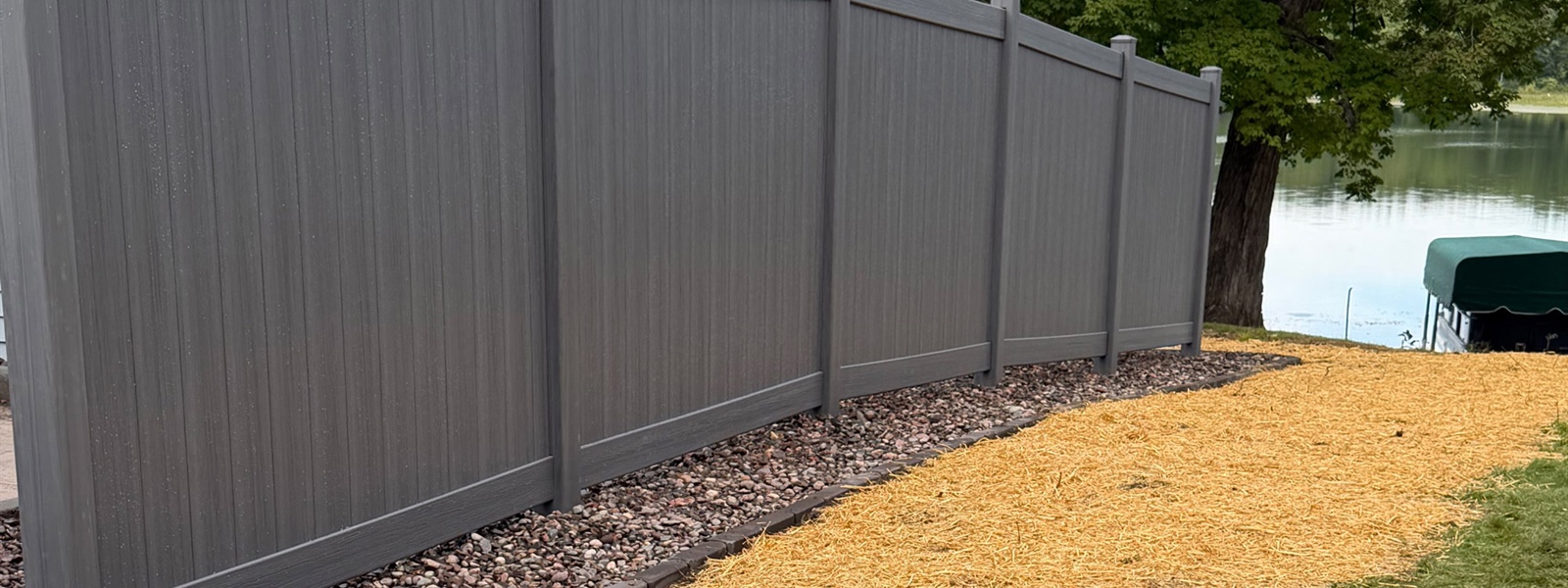 New Vinyl Privacy Fence Installation Project in Chetek, WI