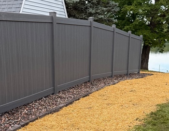 New Vinyl Privacy Fence Installation Project in Chetek, WI