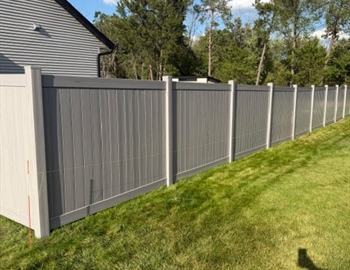 Magnolia Smooth-Grain Vinyl Fence Installation Project in Chippewa Falls, WI