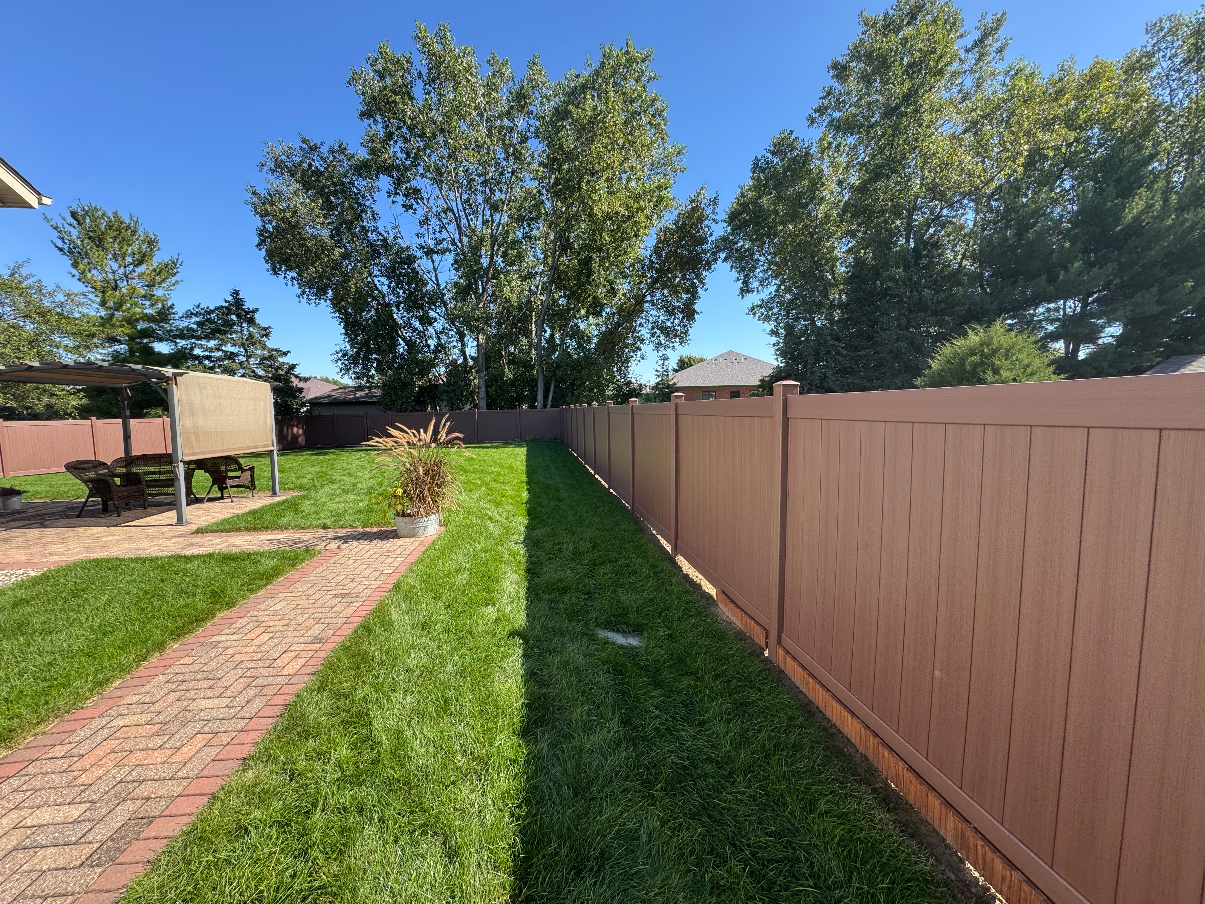 Privacy fence installation