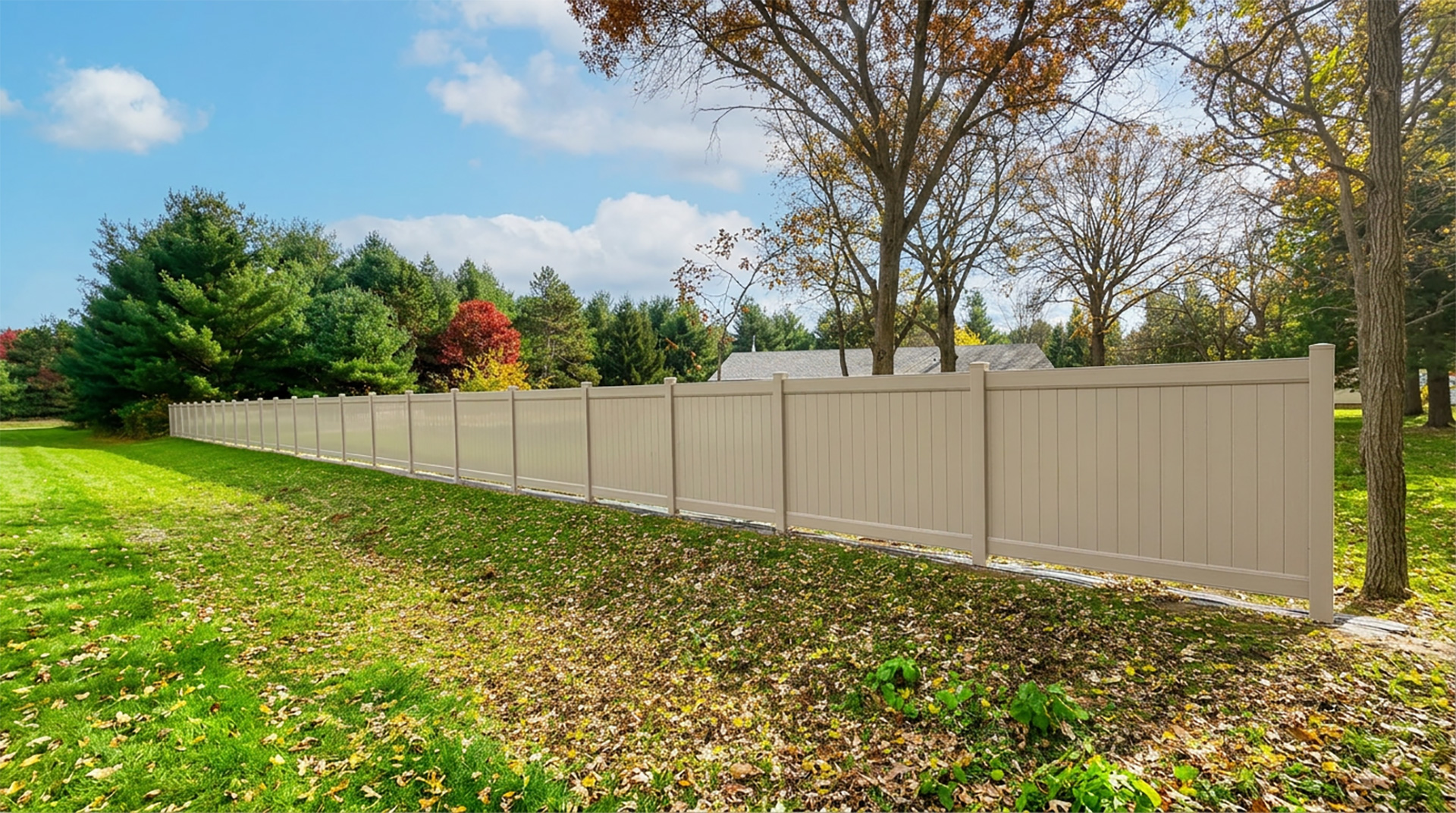 Vinyl fence installation