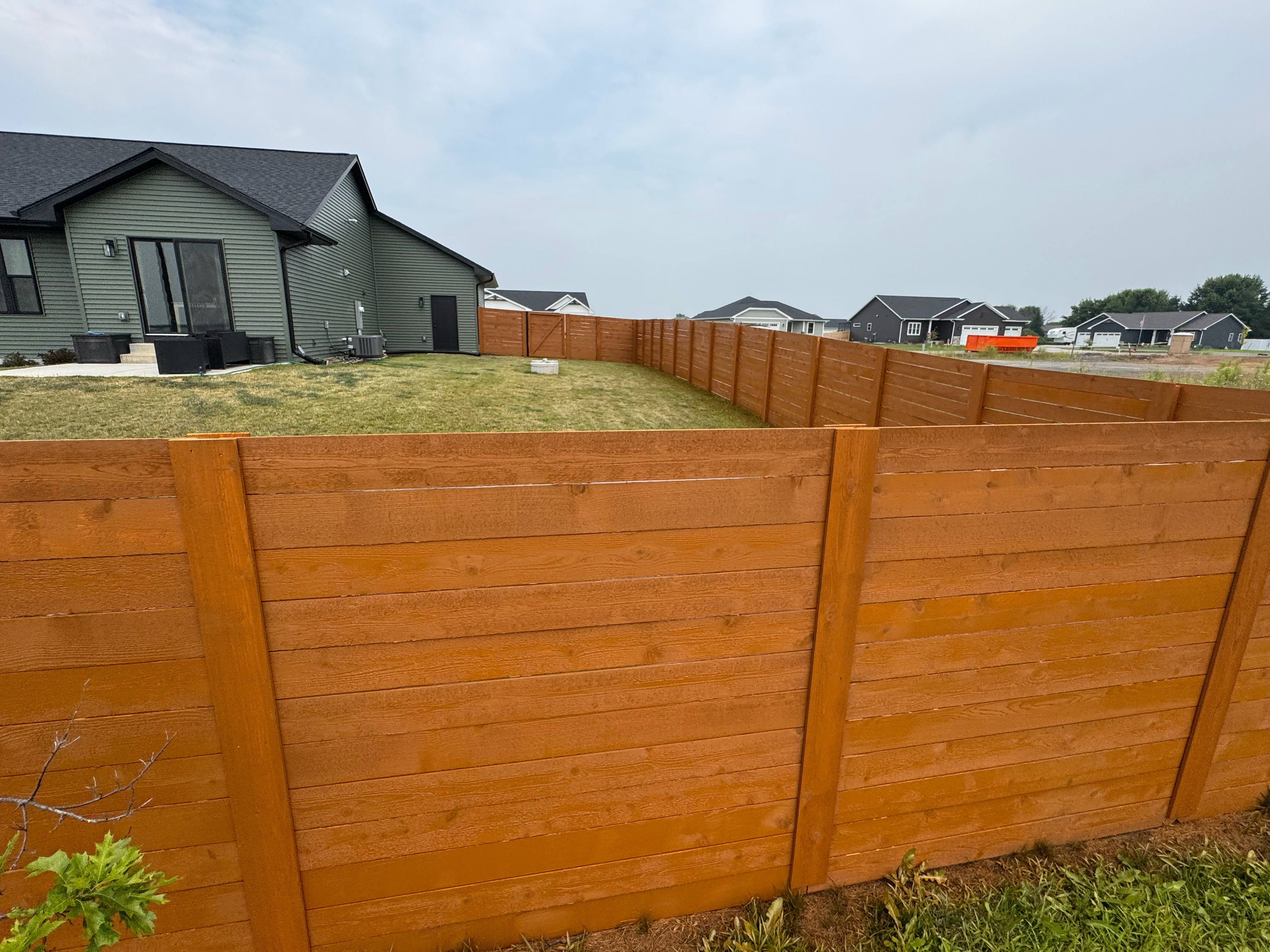 Wood fence installation